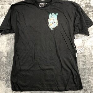 Rebel Vengeance T Shirt Mens XL Black Graphic Skull Snake Roses Flames PK1001